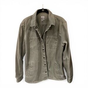 Quiksilver Olive Workwear Shirt Jacket Utility Military Shacket Mens M